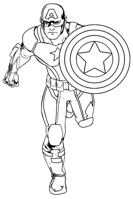 Desenho capitão América para colorir