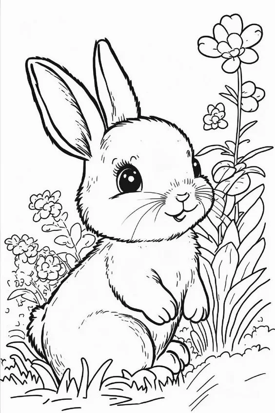 Desenho do coelho para colorir