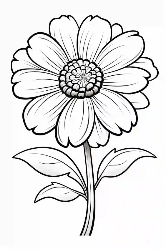Desenho de flor para pintar