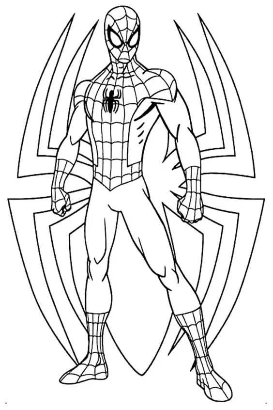 Desenho homem aranha para colorir