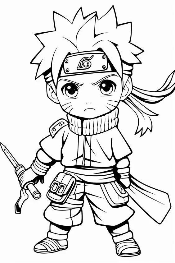 Desenho Naruto para colorir
